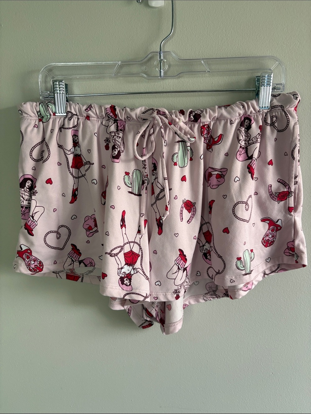 Celebrate Juniors Cowgirl Western Lounge Pajama Shorts L‎ 12-14